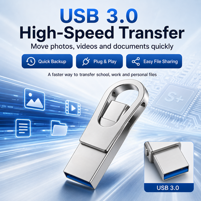 ⚡ 3-in-1 USB C Pendrive – High-Speed Memory for Students & Office