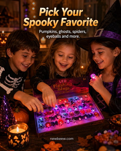 🎁LED Light Halloween Glowing Ring😍 - Set with 50pcs