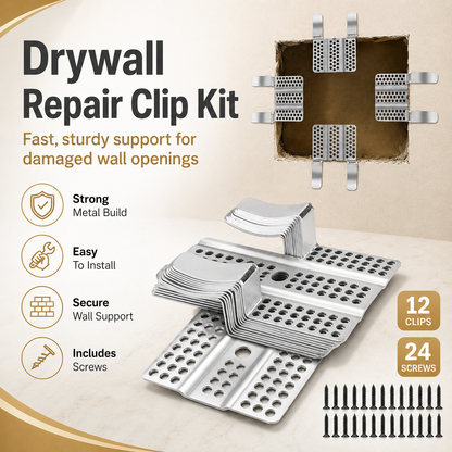 ✨Plasterboard repair clip set for household ceiling hole patching tools