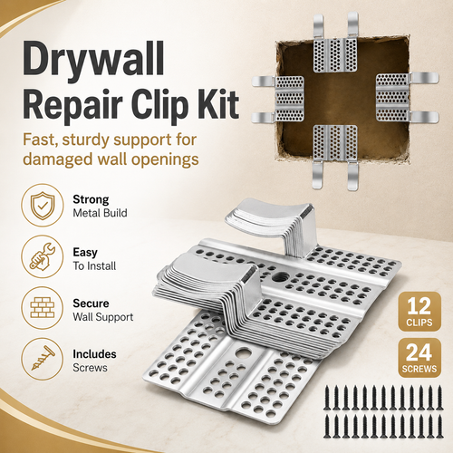 ✨Plasterboard repair clip set for household ceiling hole patching tools
