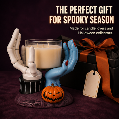 🎃 Spooky Hands Candle Holder – Cute & Creepy Halloween Tabletop Décor