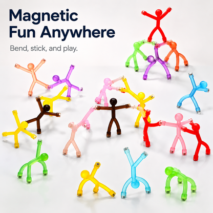 Magnetic Fidget Figures – 10PC Bend, Snap & Connect Set