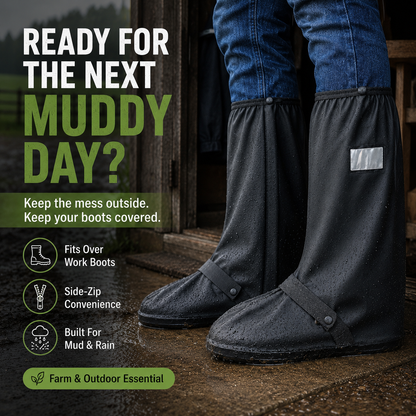 🌧️ Waterproof Boot Covers | Reusable Mud & Rain Shoe Protectors for Farming & Outdoor Work
