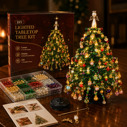 🎄 DIY Beaded Christmas Tree Kit – Create Your Own Holiday Magic
