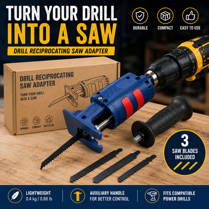 🔧 Drill-to-Saw Adapter – Turn Your Drill Into a Reciprocating Saw