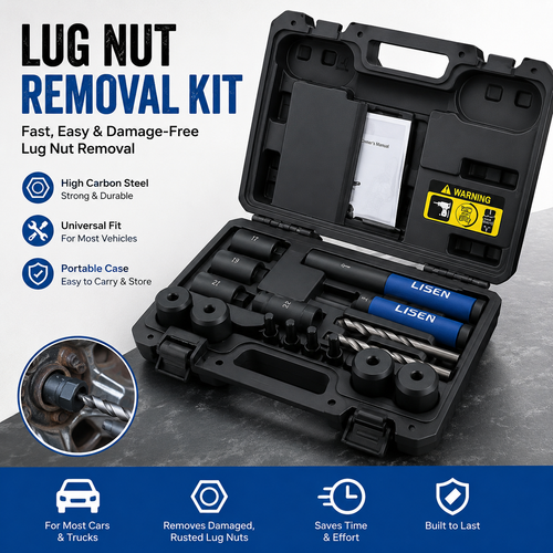 🚗Locking Wheel Nut Removal Kit - Lug Driller