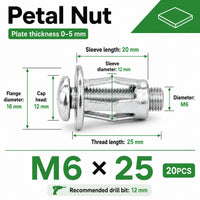 M6*25mm（20PCS）