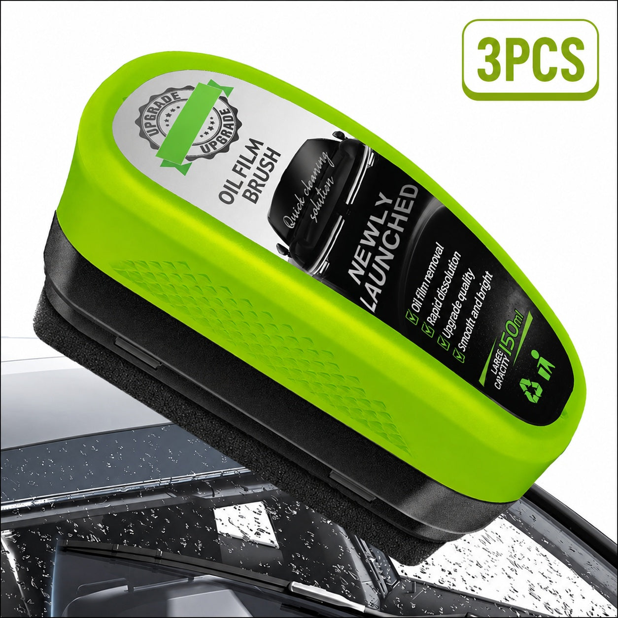 🔥Buy 2 Get 1 Free🚗 Windshield Oil Film Remover Brush – Clear Car Glass Cleaner