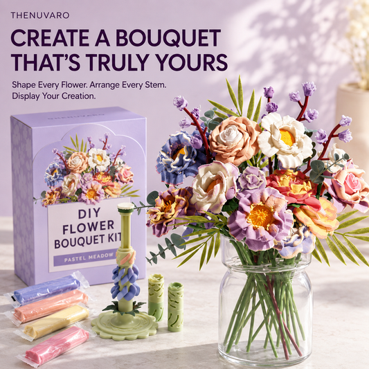 Complete DIY Flower Bouquet Craft Kit – Create, Arrange & Display Your Own Blooms