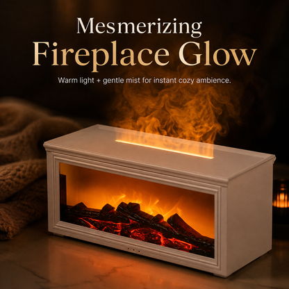 🔥 Fireplace Aroma Diffuser – Cozy Flame Effect with Soothing Mist & Warm Ambience