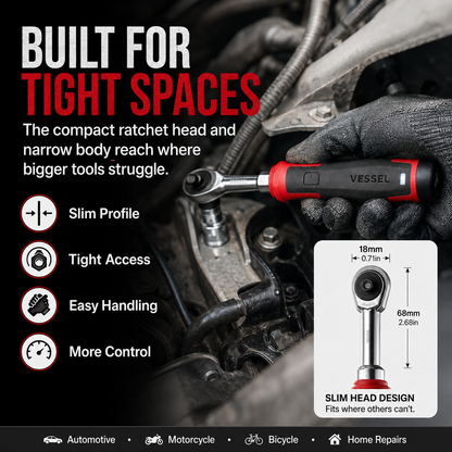Cordless Electric Slim Ratchet Set | 400 RPM 31-Bit Tool Kit