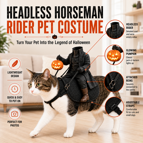 😺The Headless Horseman Rider™ Pet Costume🎃