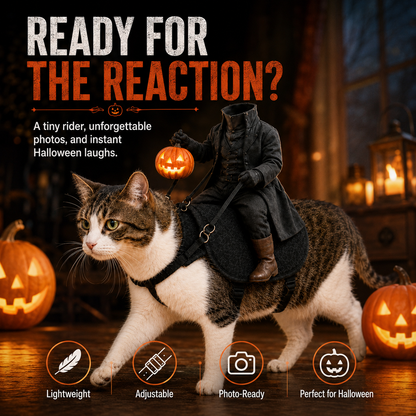 😺The Headless Horseman Rider™ Pet Costume🎃
