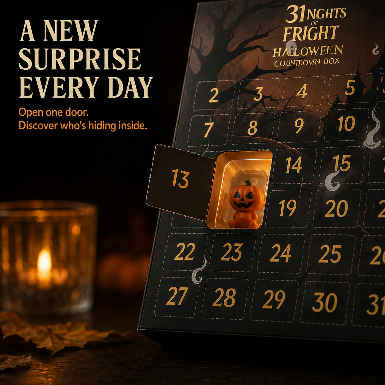 🎃 31-Day Halloween Countdown Calendar – 31 Mini Surprise Figures
