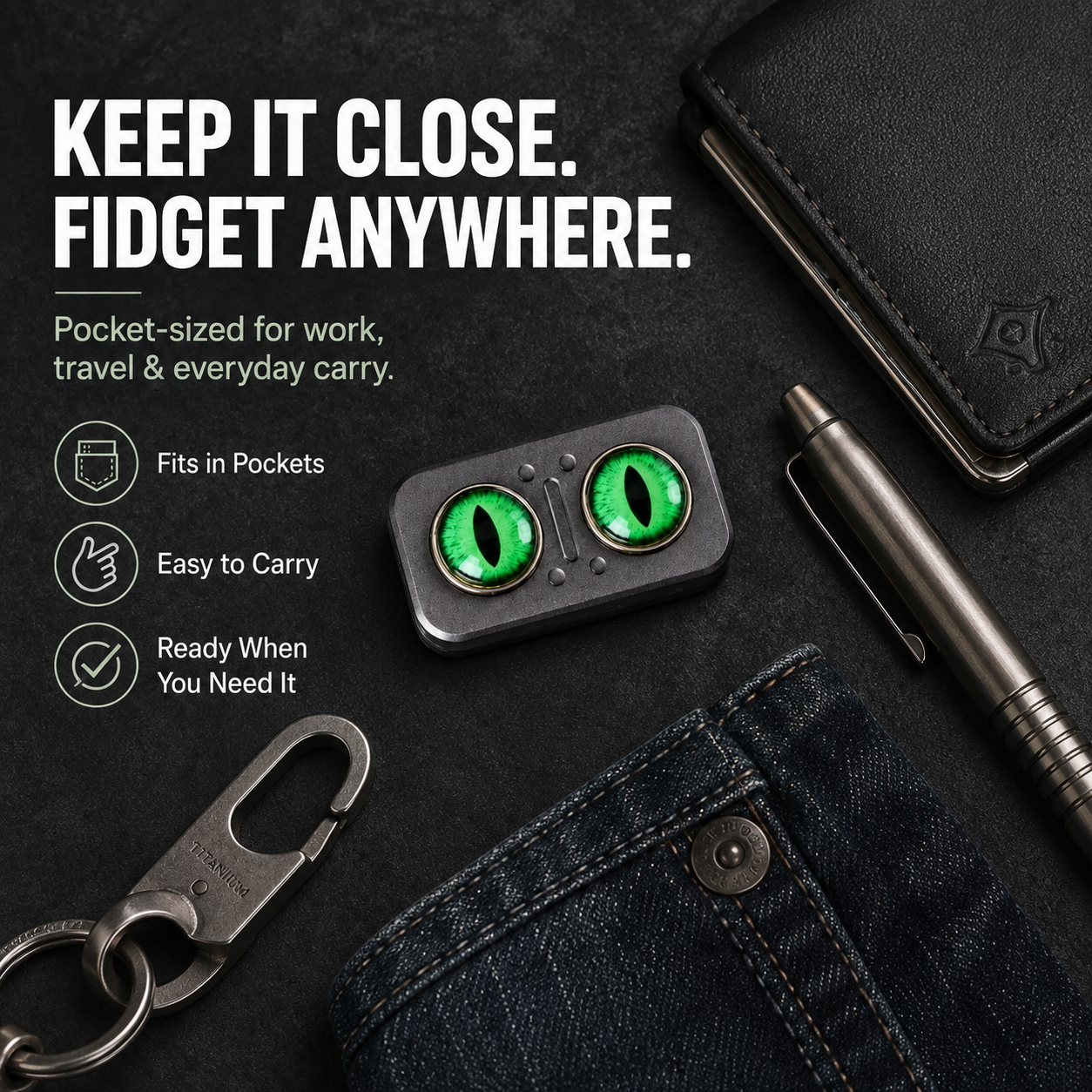 😌Pocket Metal Fidget Slider – Satisfying EDC Finger Toy