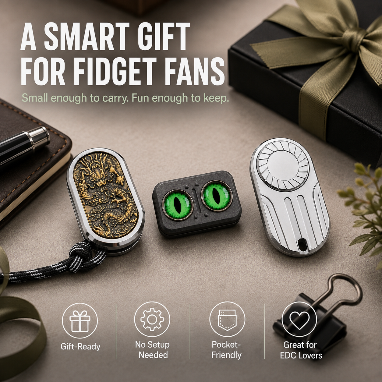 😌Pocket Metal Fidget Slider – Satisfying EDC Finger Toy