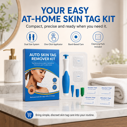 🩹 Skin Tag Removal Kit – 2-in-1 Auto Band Applicator with Dual Size Options for At-Home Use