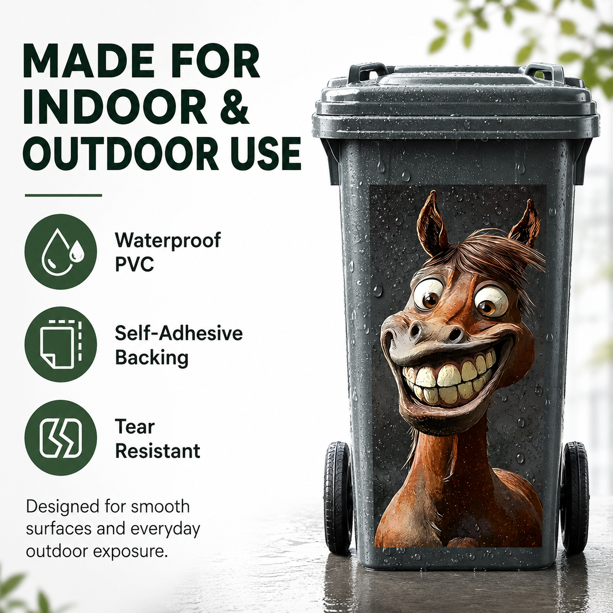 ✨🗑️Creative Trash Can Sticker with Colourful Cartoon