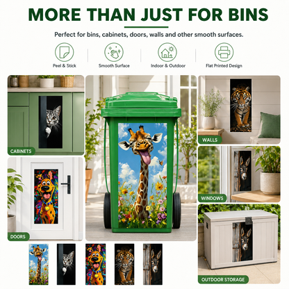 ✨Creative Trash Can Sticker with Colourful Cartoon