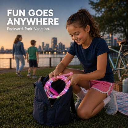 🌈 LED Light-Up Jump Rope for Kids – 3 Glow Modes & Adjustable Fit