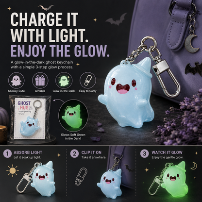 👻6pcs Glow-in-the-Dark Ghost Keychain🎁Cute Halloween Gift