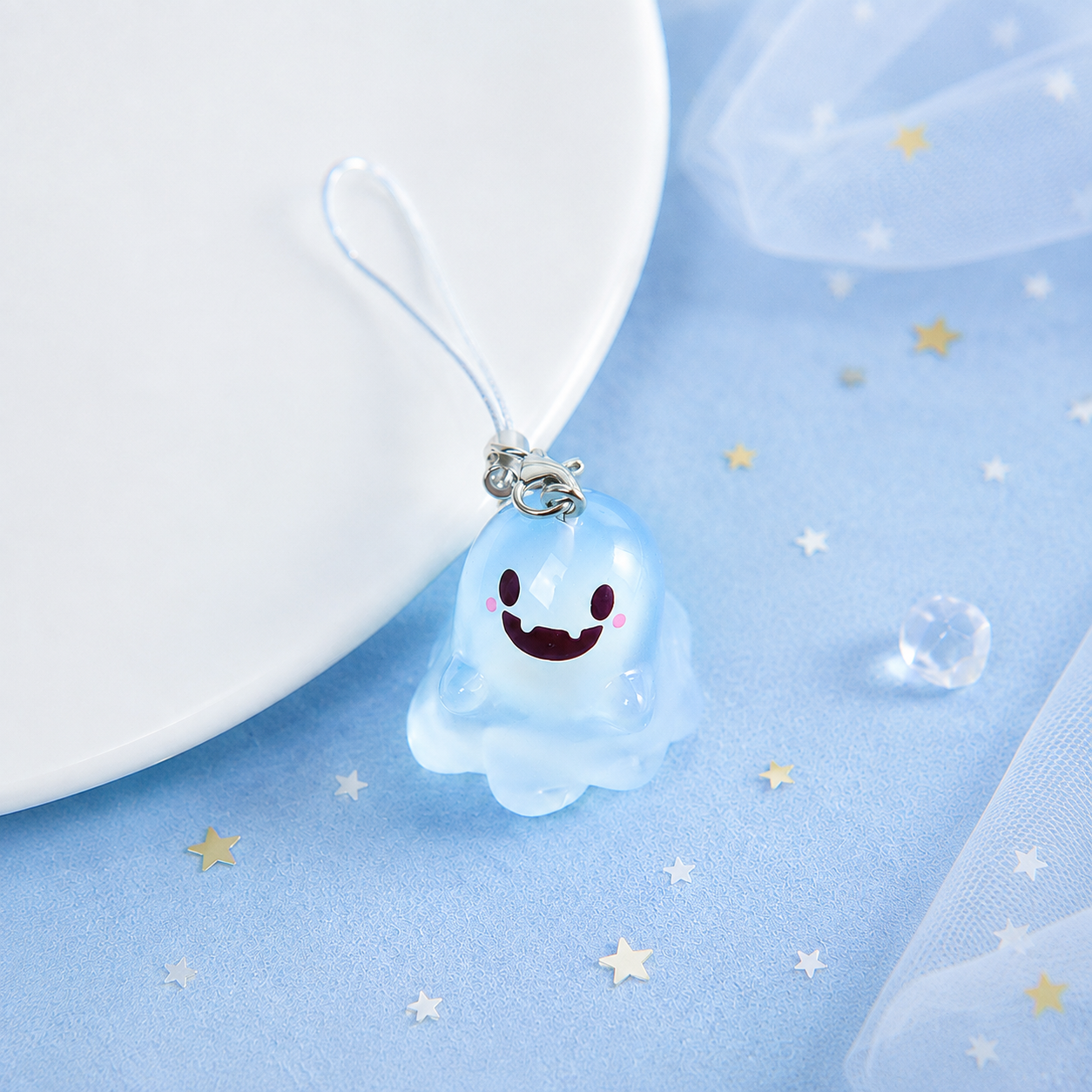 👻6pcs Glow-in-the-Dark Ghost Keychain🎁Cute Halloween Gift