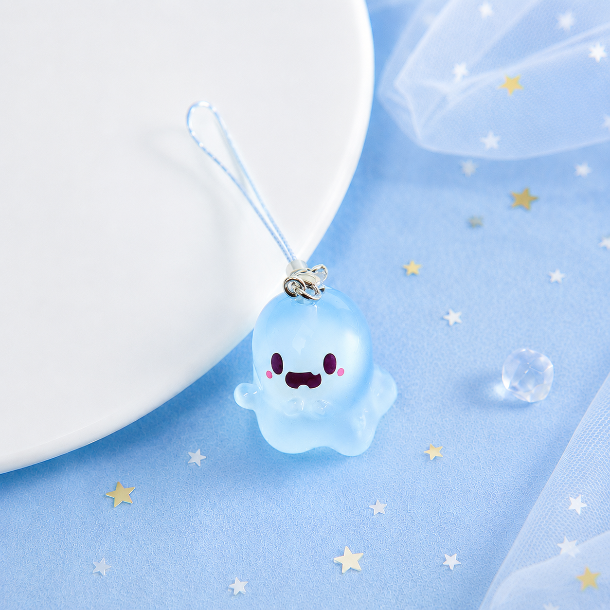 👻6pcs Glow-in-the-Dark Ghost Keychain🎁Cute Halloween Gift