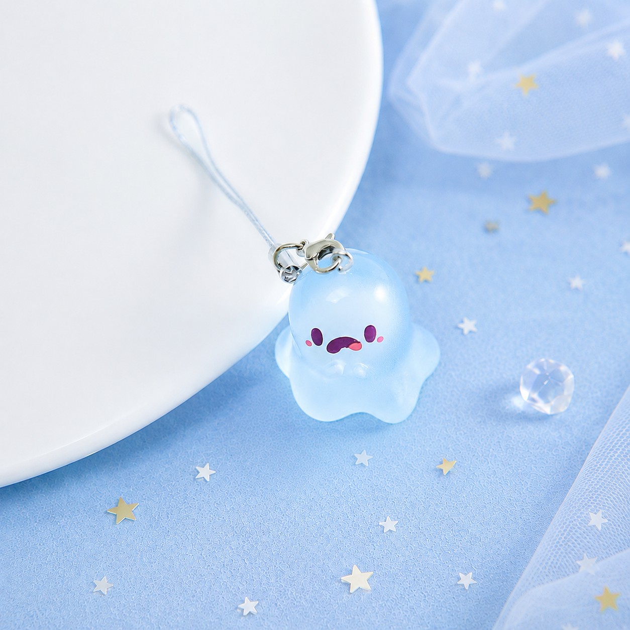 👻6pcs Glow-in-the-Dark Ghost Keychain🎁Cute Halloween Gift