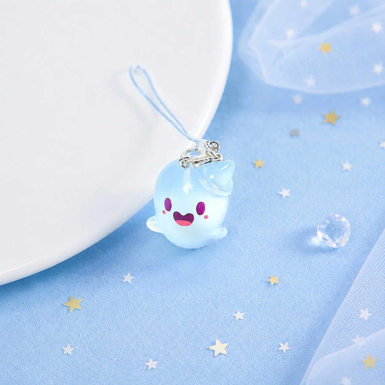 👻6pcs Glow-in-the-Dark Ghost Keychain🎁Cute Halloween Gift