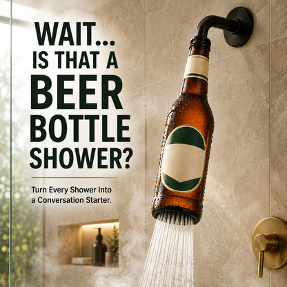 🍺 Novelty Beer Bottle Shower Head