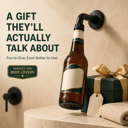 🍺 Novelty Beer Bottle Shower Head