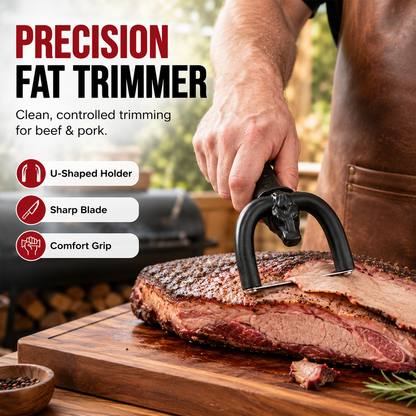 🥩 Handheld Fat Trimmer for Beef & Pork, Portable Meat Fat Remover Tool, Easy Brisket Trimming BBQ Kitchen Gadget