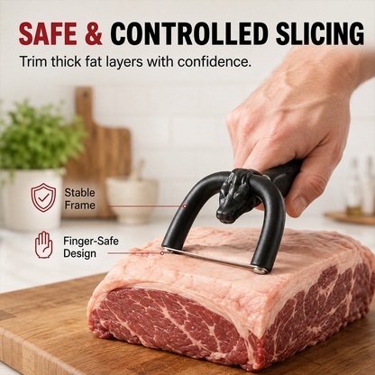 🥩 Handheld Fat Trimmer for Beef & Pork, Portable Meat Fat Remover Tool, Easy Brisket Trimming BBQ Kitchen Gadget
