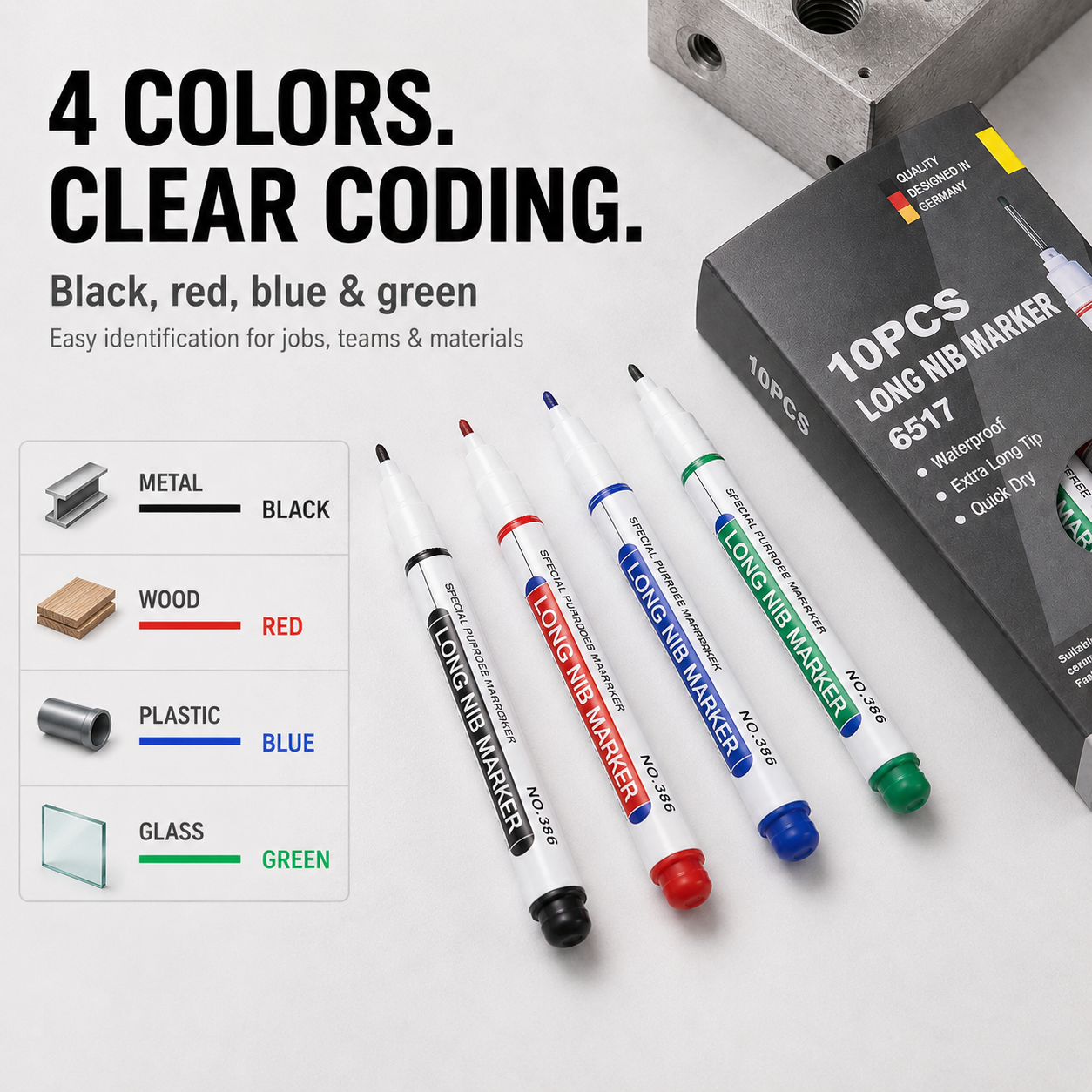 22mm Long Nib Marker for Deep Hole & Precision Marking