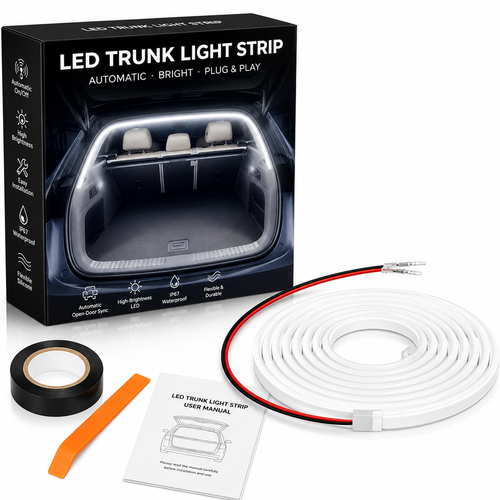 Universal Car Trunk LED Light Strip – Automatic Plug & Play Cargo Lighting