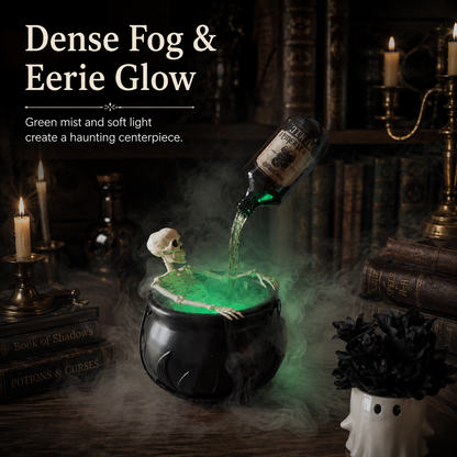 🏆Flash Sale⚡Cauldron Halloween Decor with Magic Floating Potion Bottles and Diffuser
