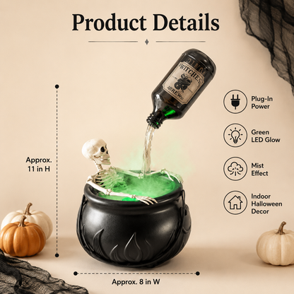 🏆Flash Sale⚡Cauldron Halloween Decor with Magic Floating Potion Bottles and Diffuser