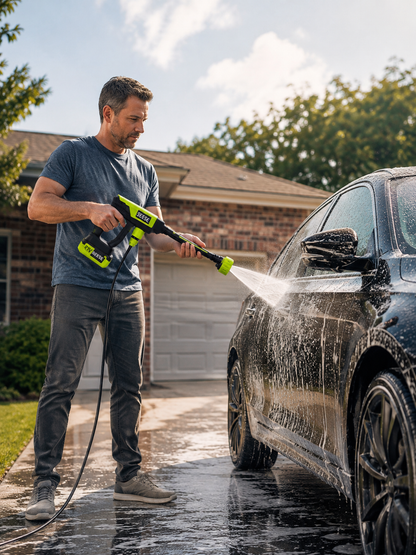 Cordless high-pressure washer, portable car washer, suitable for car washing, household cleaning, and garden watering
