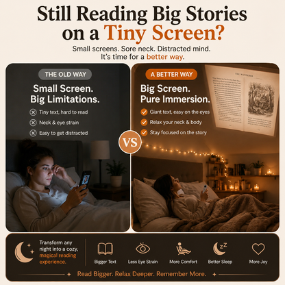 Big Stories📖Bigger Screen📽️2026 Hot Sale Cozy Reading Projector