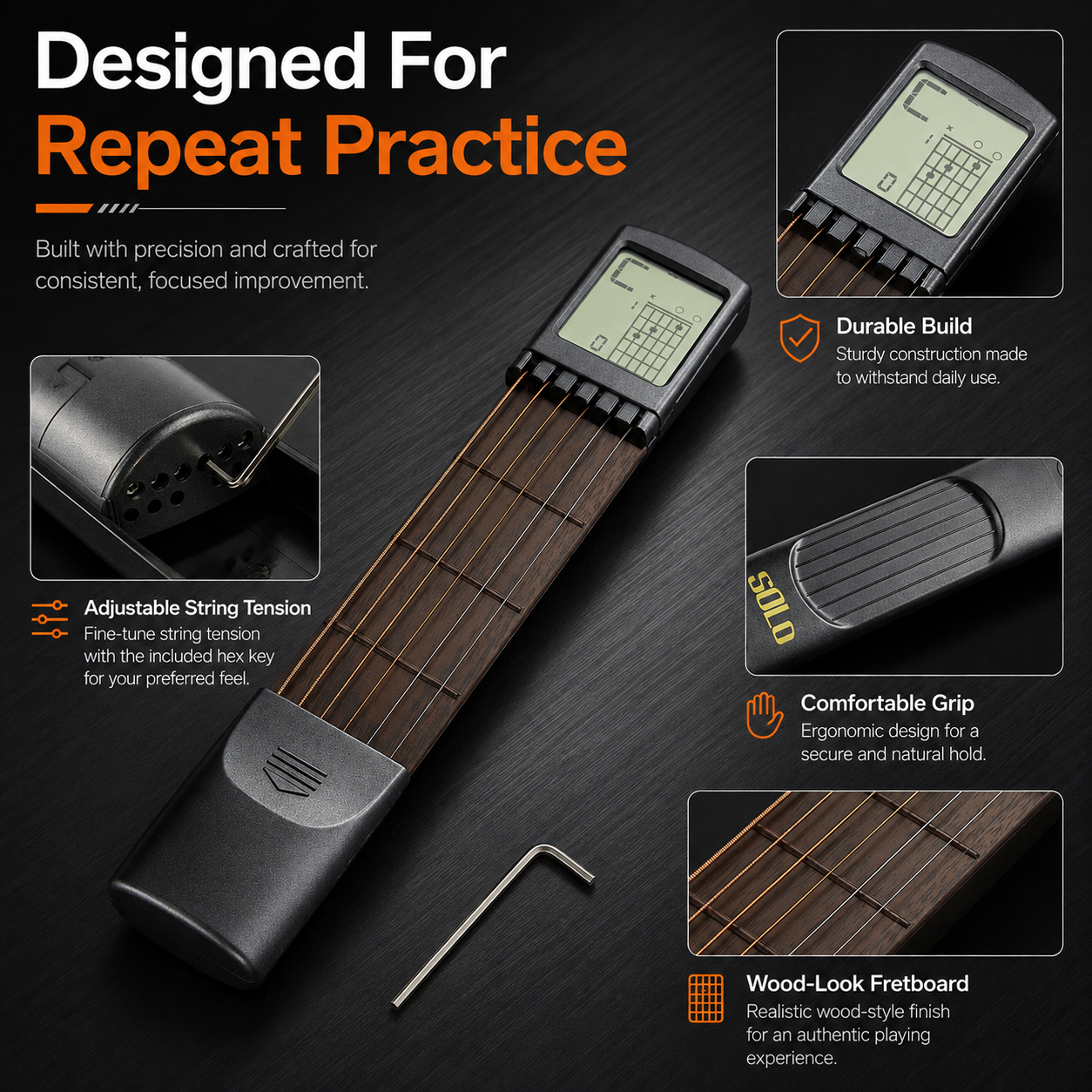 🎸Pocket Guitar Chord Trainer – 400 Chords & Metronome