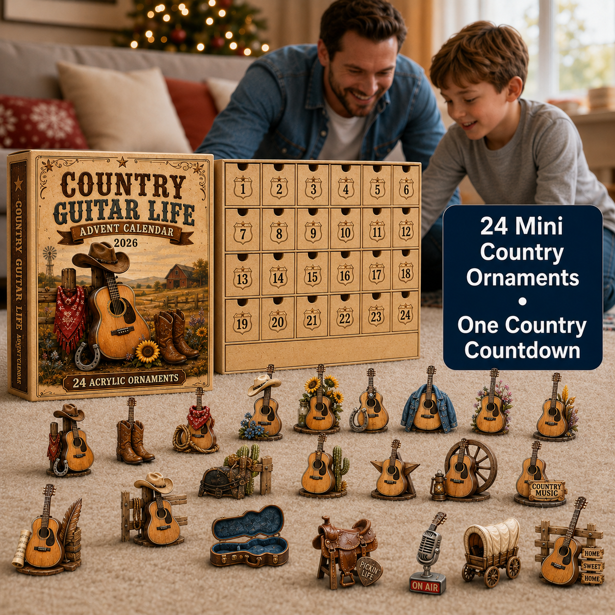 Country Guitar Life Advent Calendar 2026 - 24-Day Festive Countdown