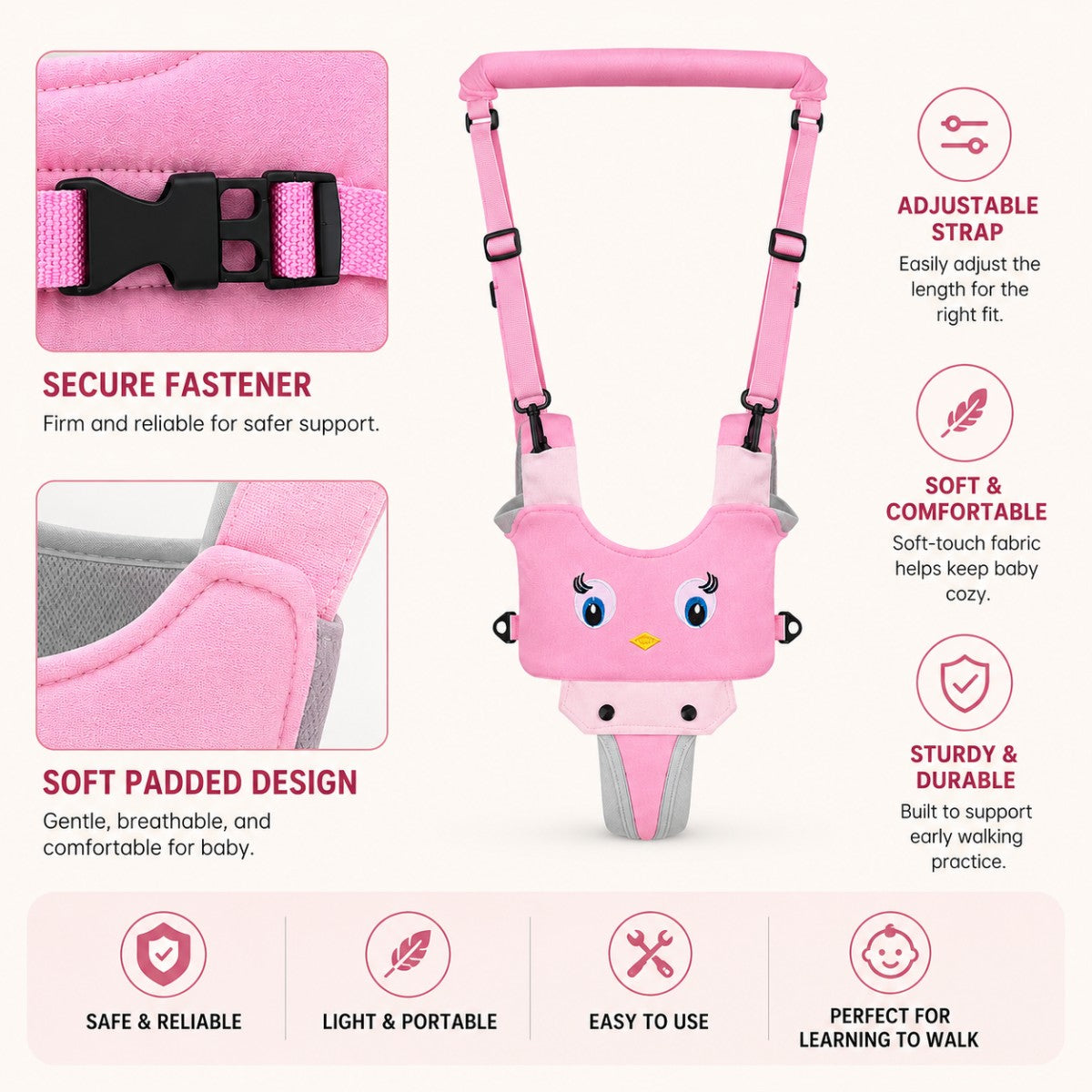 👶✨ Toddler Walking Harness – Adjustable Support for Early Walkers