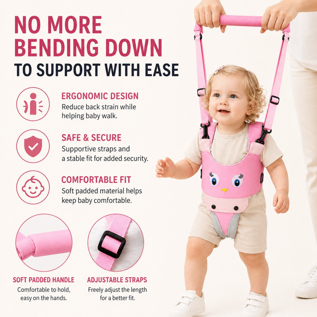 👶✨ Toddler Walking Harness – Adjustable Support for Early Walkers