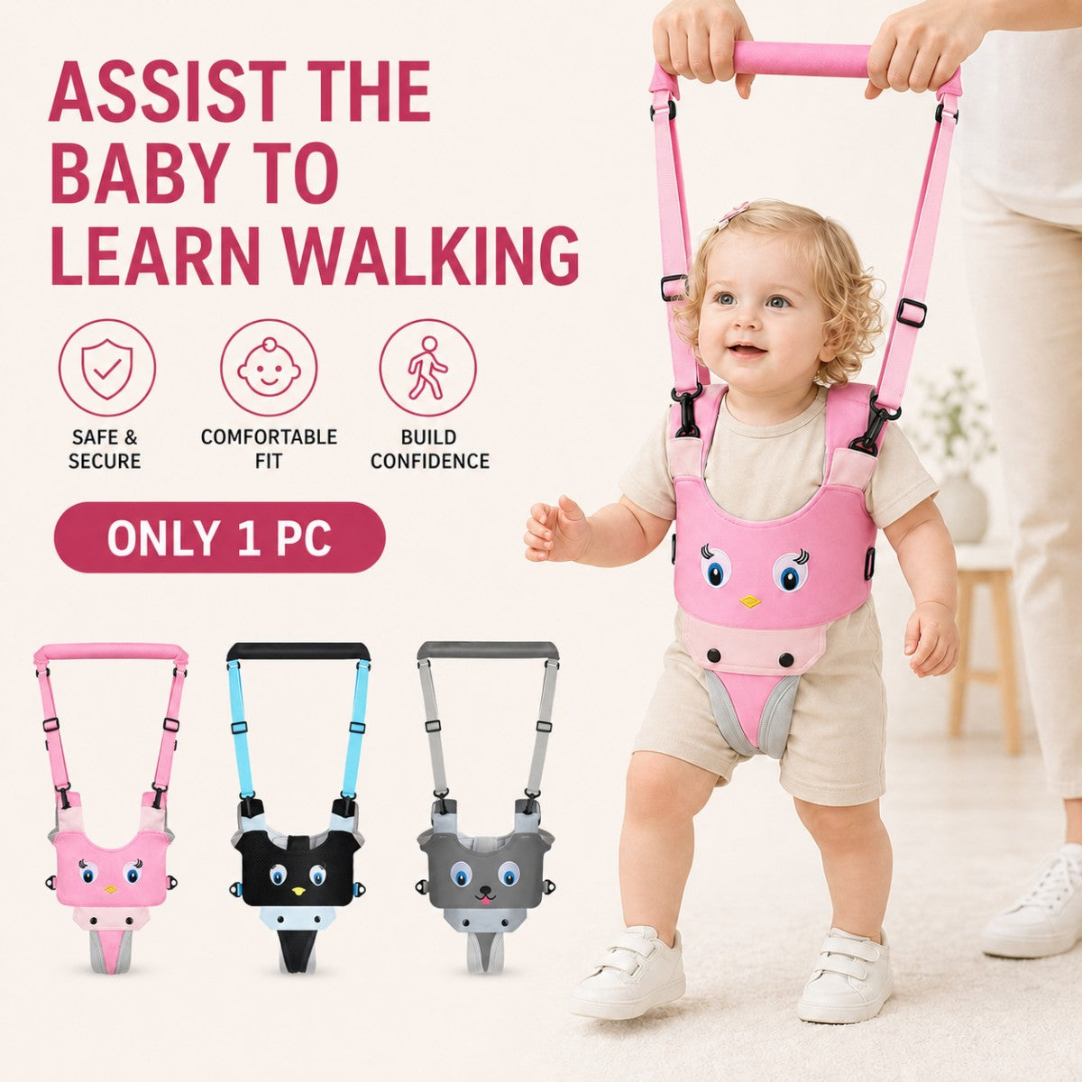 👶✨ Toddler Walking Harness – Adjustable Support for Early Walkers