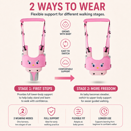 👶✨ Toddler Walking Harness – Adjustable Support for Early Walkers