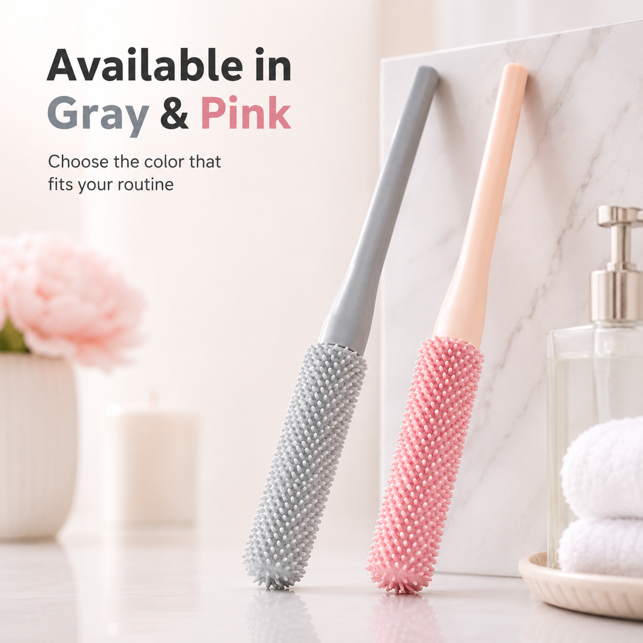 🦶 Long-Handle Toe Gap Cleaning Brush – Easy-Reach Foot Scrubber for Shower & Daily Care