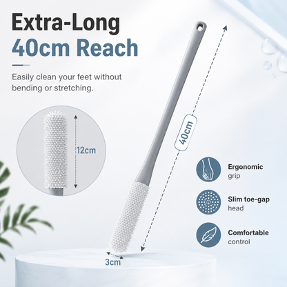 🦶 Long-Handle Toe Gap Cleaning Brush – Easy-Reach Foot Scrubber for Shower & Daily Care