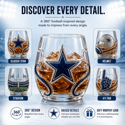 🏈 GAME DAY FAVORITE | Football Drinking Glass – Statement Drinkware for Watch Parties & Victory Toasts