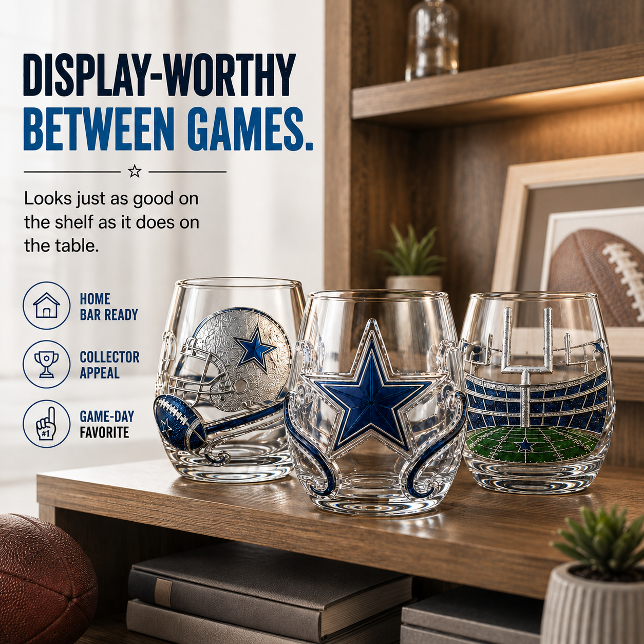 🏈 GAME DAY FAVORITE | Football Drinking Glass – Statement Drinkware for Watch Parties & Victory Toasts