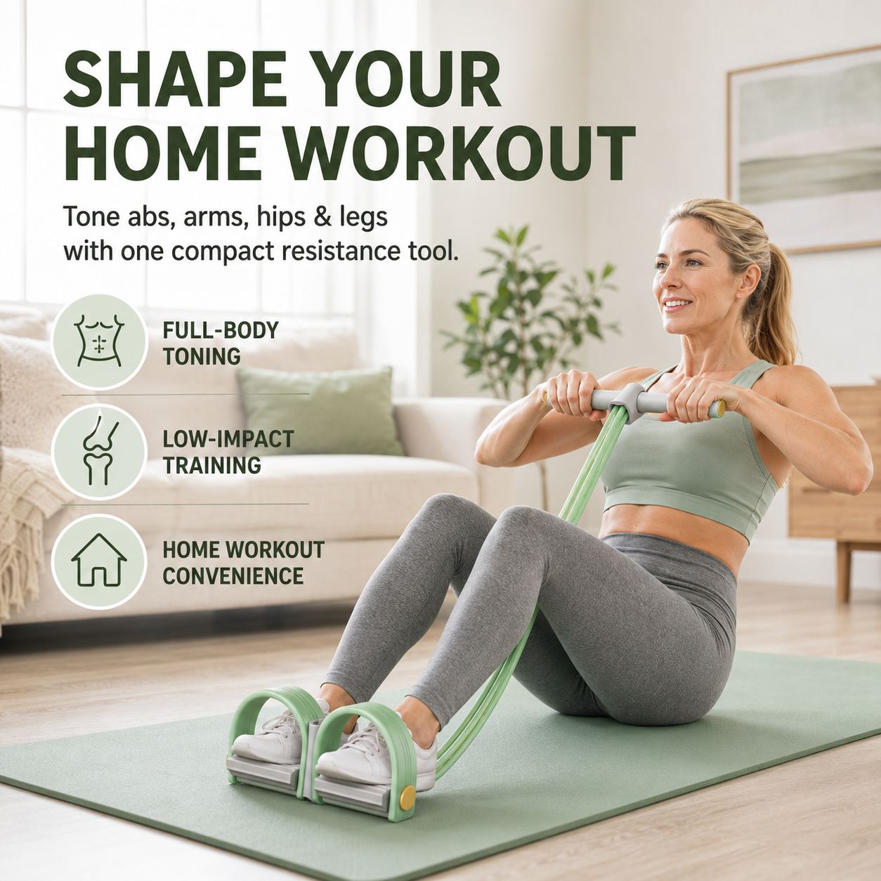 ✨💪Multi-Tube Pedal Resistance Band for Home Workout